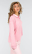 Roze Gestreepte Polo Longsleeve