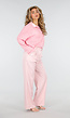 Roze Gestreepte Polo Longsleeve
