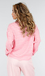 Roze Gestreepte Polo Longsleeve