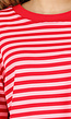 Rode Gestreepte Katoenen Longsleeve Top