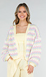 Gestreept Pastel Gebreid Vest