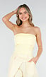 Butter Yellow Bandeau Top met Stretch