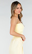 Butter Yellow Bandeau Top met Stretch