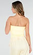 Butter Yellow Bandeau Top met Stretch