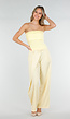 Butter Yellow Bandeau Top met Stretch