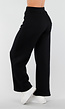 Zwarte Barrel Fleece Joggingbroek met Stretch