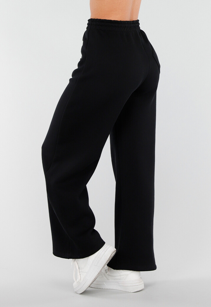 Zwarte Barrel Joggingbroek met Stretch