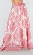 Roze Maxi Rok met Paisley Print