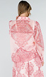 Roze Blouse met Paisley Print en Knopen