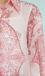 Roze Blouse met Paisley Print en Knopen