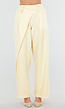 Butter Yellow Barrel Overslag Broek met Plooien en Stretchband