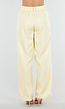 Butter Yellow Barrel Overslag Broek met Plooien en Stretchband