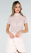 Roze Opengewerkte Top