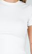 Witte Sport T-Shirt met Korte Mouwen en Stretch