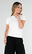 Witte Sport T-Shirt met Korte Mouwen en Stretch