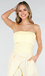 Butter Yellow Bandeau Top met Stretch