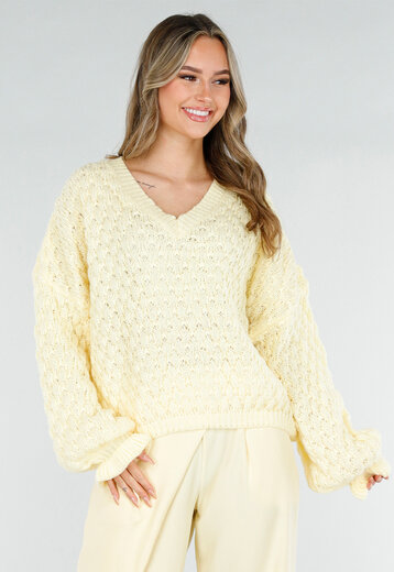 Butter Yellow Gebreide Trui