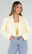 Lichtgele Cropped Blazer