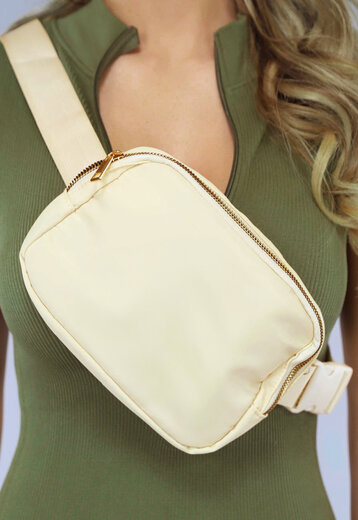 Beige Fanny Pack met Rits