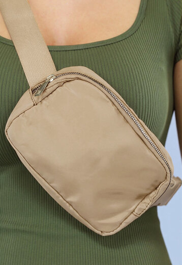 Verstelbare Fanny Pack in Taupe