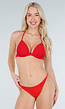 Rood Verstelbaar String Bikini Broekje met Stretch