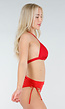 Rood Scrunch Cheeky Bikini Broekje met Strikdetails