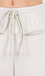 Beige Barrel Fleece Joggingbroek met Trekkoord en Stretch