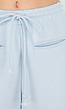 Lichtblauwe Barrel Fleece Joggingbroek met Trekkoord en Stretch