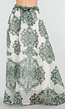 Groene Maxi Rok met Print