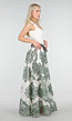 Groene Maxi Rok met Paisley Print en Strikceintuur