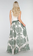 Groene Maxi Rok met Paisley Print en Strikceintuur