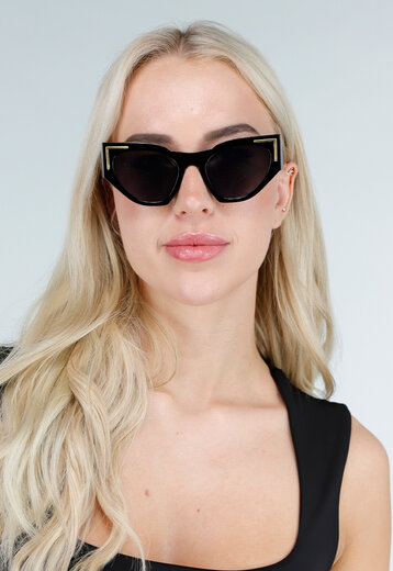Zwarte Cat Eye Zonnebril