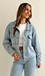 Redial Jeans  Denim Blouse met Wassing en Borstzakken