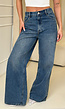 Donkerblauwe Wide Leg Jeans