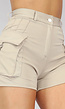 Beige Cargo Short