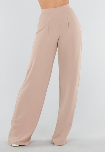 Beige Linnenlook Tall Pantalon