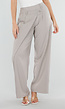 Beige Barrel Pantalon met Plooien en Stretchband