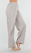 Beige Barrel Pantalon met Plooien en Stretchband
