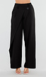 Zwarte Barrel Pantalon met Plooien en Stretchband