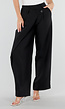 Zwarte Barrel Pantalon met Plooien en Stretchband