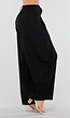 Zwarte Barrel Pantalon met Plooien en Stretchband