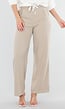 Beige Pantalon met Stretch en Trekkoord Taille