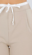 Beige Pantalon met Stretch en Trekkoord Taille
