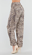 Panterprint Balloon Jeans met High Waist en Barrel Pijpen