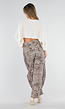 Panterprint Balloon Jeans met High Waist en Barrel Pijpen