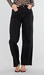 Zwarte High Waist Jeans met Rechte Pijpen