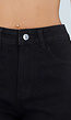 Zwarte High Waist Jeans met Rechte Pijpen