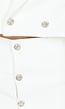 Witte Mini Rok met Overslag en Goudkleurige Knopen
