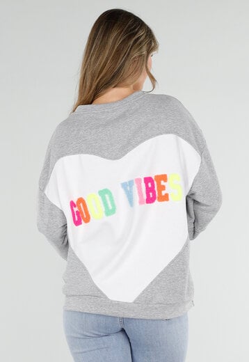 Grijze Good Vibes Sweater