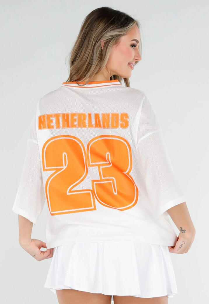 Oranje Netherlands Jersey Top met Nummer